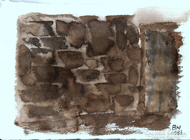 Miklós Borsos - 20 x 29 cm washed ink, walnut stain, paper 1983