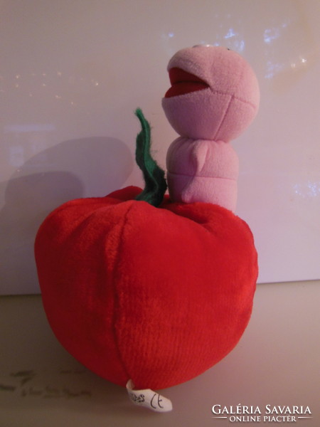 Apple with worm - 26 x 18 cm - plush - brand new - exclusive - German