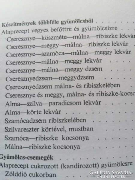 Magyar Elek:  Az ínyesmester éléskamrája Befőzés, házi konzerválás   1974-es kiadás