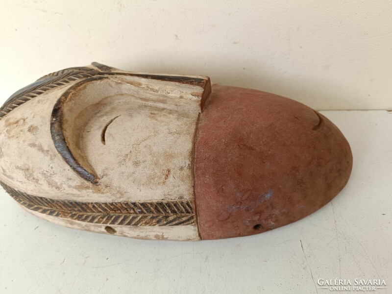 Antique African patinated wooden mask Pende ethnic group Congo African mask 731 drum 44 8715