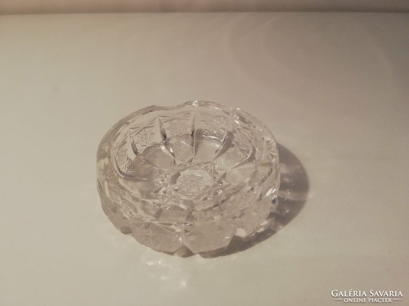 Tiny, richly decorated crystal ashtray