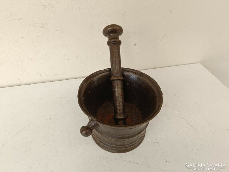 Antique apothecary kitchen tool iron mortar pharmacist's tool 18th - 19th century 747 8727