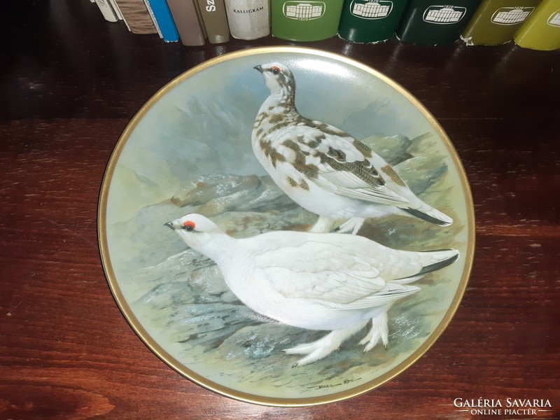 French porcelain decorative plate with grouse
