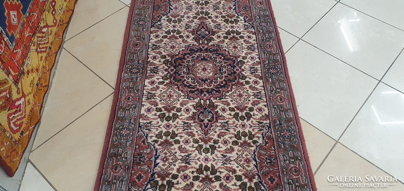 3296 Hindu Tabriz hand-knotted wool Persian rug 75x200cm free courier