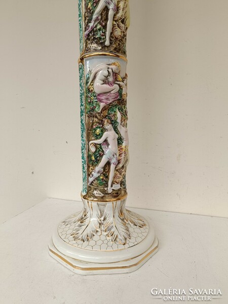 Antique capodimonte capo di monte richly gilded multi-seated porcelain postman caspo 806 8786