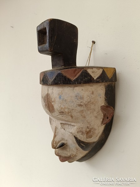 Antik afrikai Igbo népcsoport fa maszk Nigéria africká maska 738 dob 44 8724