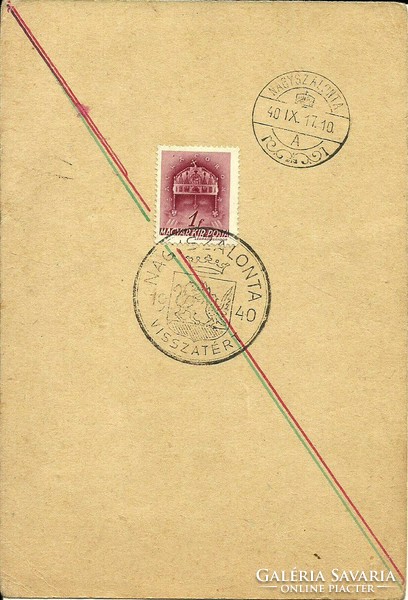 Occasional stamp = big bacon returned (17.Ix.1940)