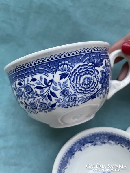 Villeroy & boch blue burgenland porcelain tea cup with saucer