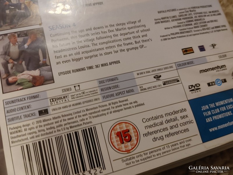 DOC MARTIN  Martin Clunes  Comlette series  One to Four  8 db DVD lemez- csak angol nyelv