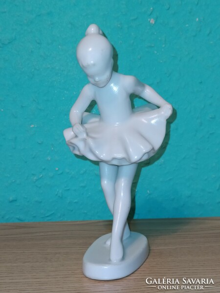 Rare!!! Raven House Ballerina, white glazed, without color, marked.