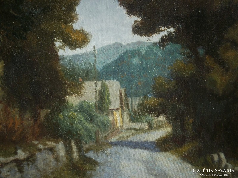 Unknown painter (20th century): sloping street