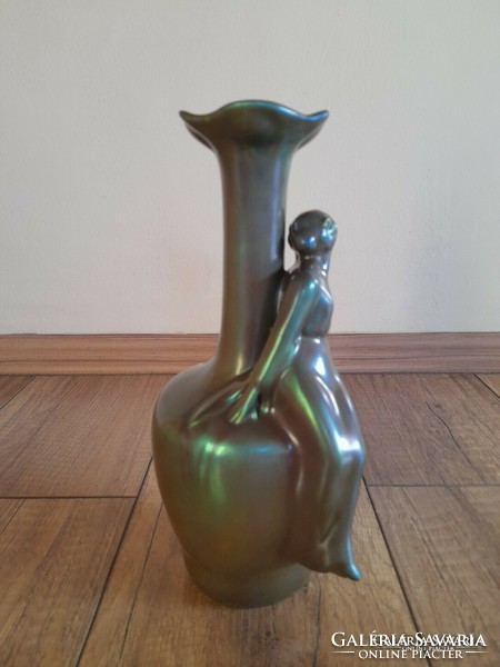 Antique zsolnay Art Nouveau eosin glazed vase