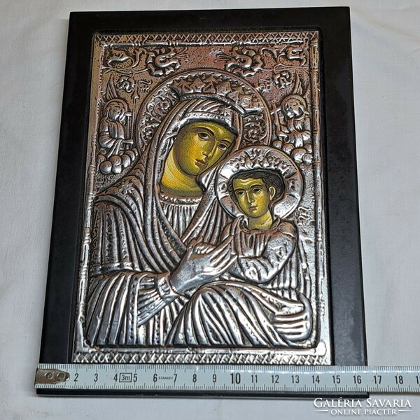 Icon with 950 silver plaque