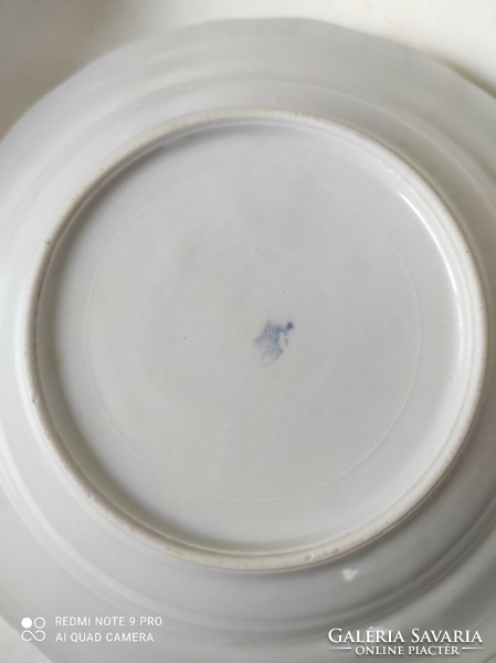 Fehér porcelán mély tányér Pecsi