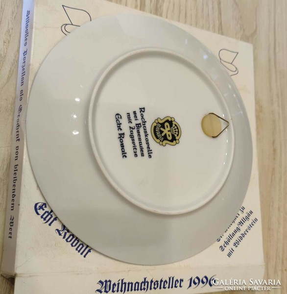 Bavaria echt cobalt Christmas porcelain decorative plates