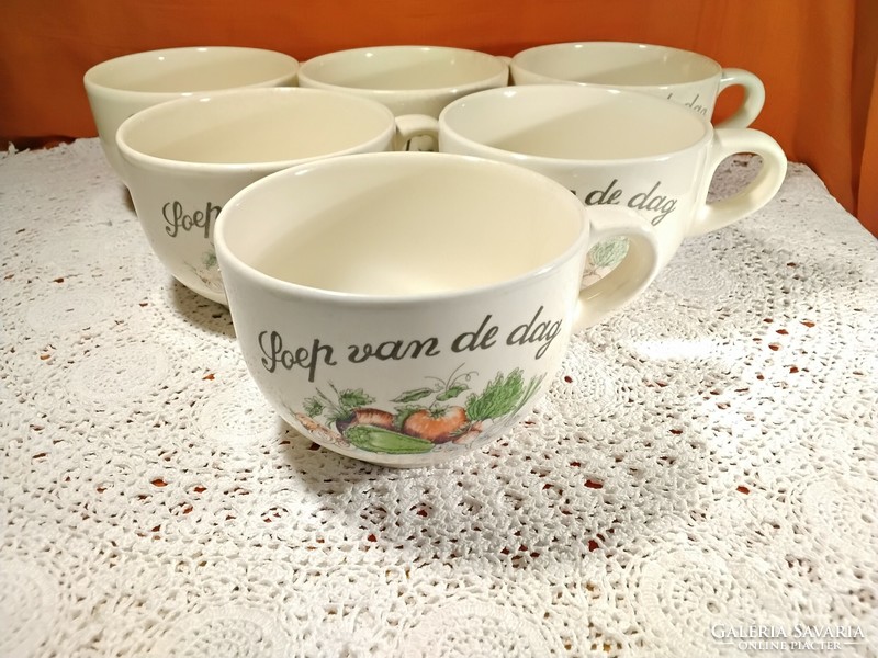 Porcelain cream soup cups.