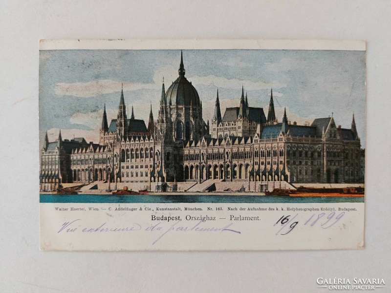 Postcard Budapest 1899 Budapest Parliament Country House