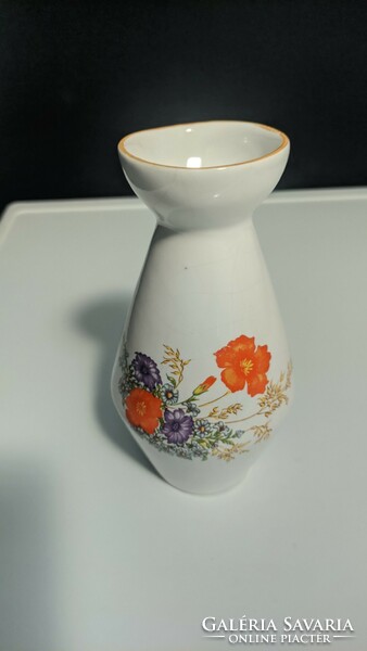 Bodrogkeresztúri kerámia váza virág mintával