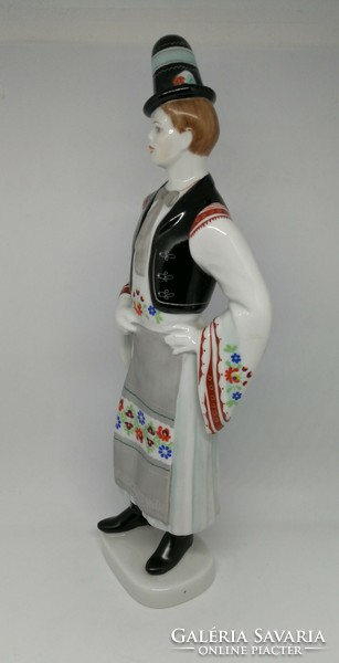 Porcelain man in folk costume from Hollóháza!