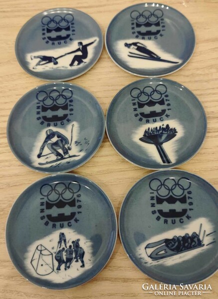 Stettner CO porcelán tányérok, 1976 Innsbrucki olimpia