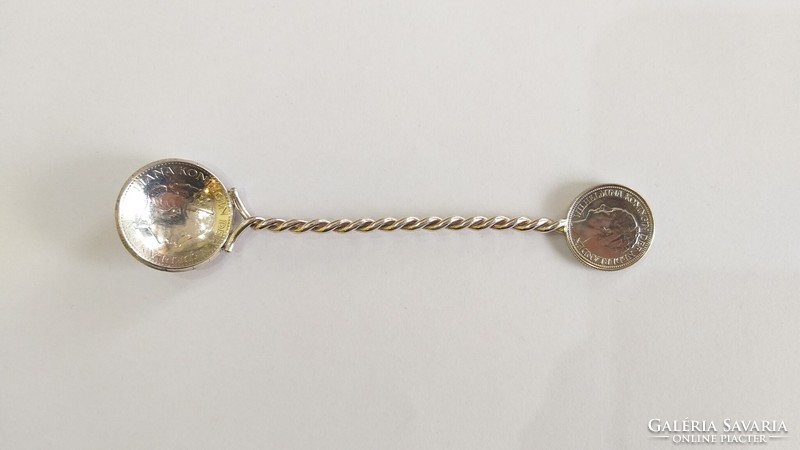 Double-headed decorative spoon made of Dutch silver coins (date 24/01.)