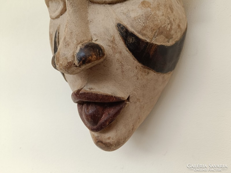 Antik afrikai Igbo népcsoport fa maszk Nigéria africká maska 737 dob 44 8725
