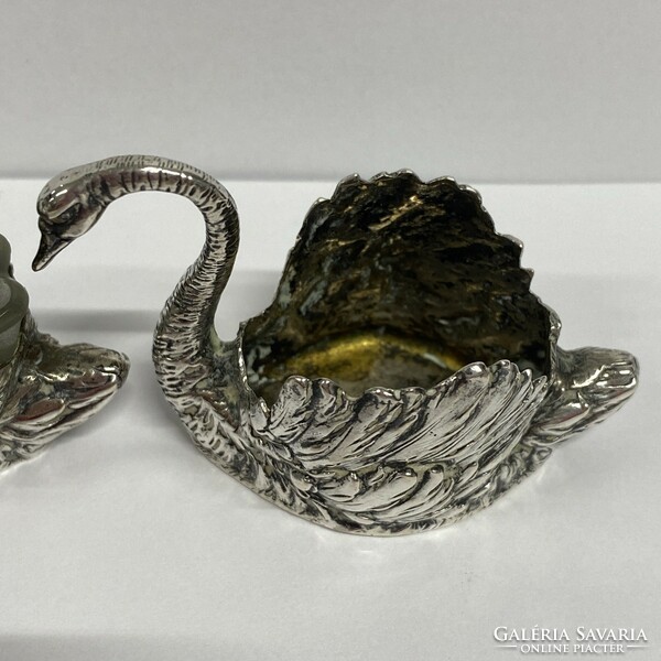 Antique silver spice holders