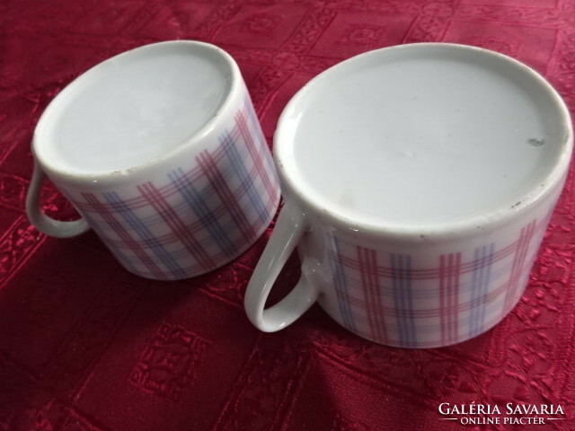 German porcelain tea cup, pepita pattern, height 6.5 cm, diameter 9 cm. It's two pieces in one!