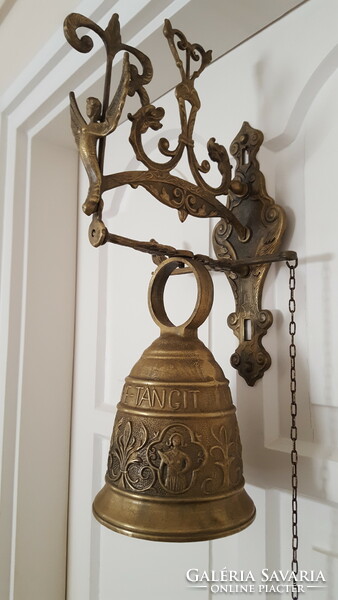 Beautiful, decorative large brass doorbell, bell