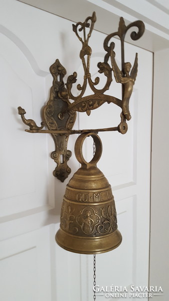 Beautiful, decorative large brass doorbell, bell