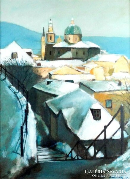 Kovács Tamás Vilmos - Salzburg 80 x 60 cm olaj, farost 1994