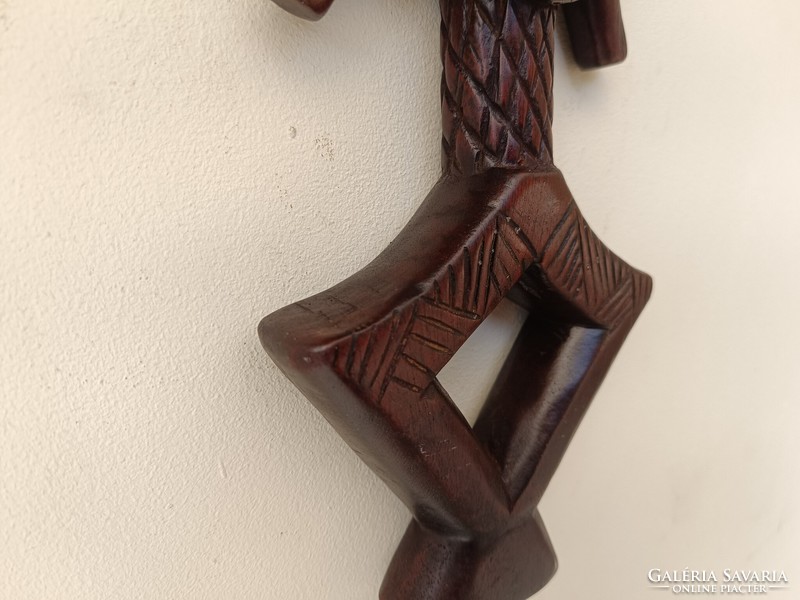 Antique African Kota ethnic group carved wooden fetish mask statue grain 416 8834