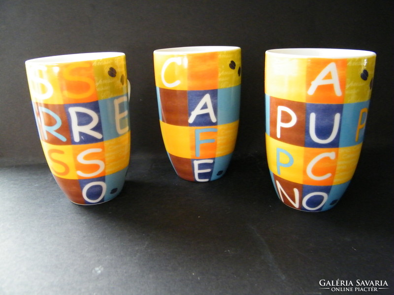 Finecasa porcelain coffee and tea mugs 3 pcs