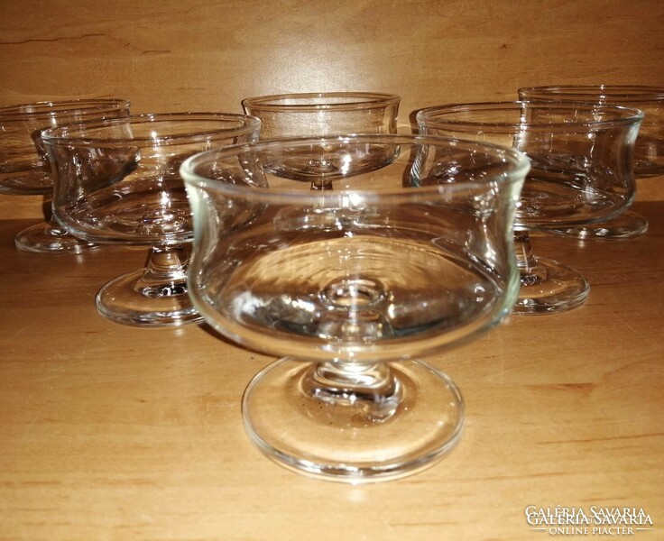 Stemmed glass or ice cream goblet set of 6 - 8.5 cm high (po-4)