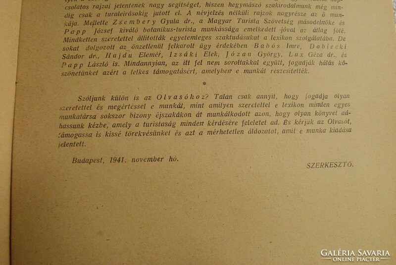 Magyr Turista lexikon , Polgárdy Géza , 1941 , Nagy Magyarország térkép melléklet