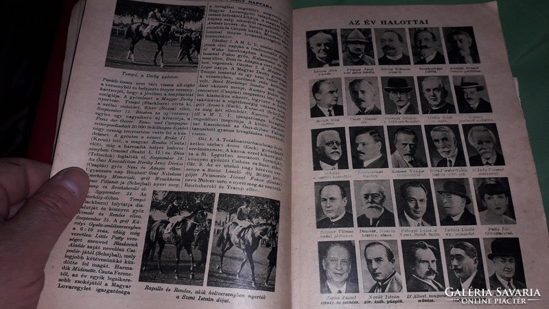 1933. A PESTI HÍRLAP ÉVES Nagynaptára KALENDÁRIUM évkönyv a képek szerint LÉGRÁDY TESTVÉREK