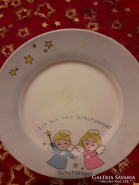 Porcelán német őrangyalos képes tányér 1983 19cm. hibátlan