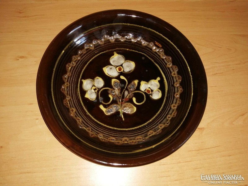 Glazed ceramic wall plate 22.5 cm (n)