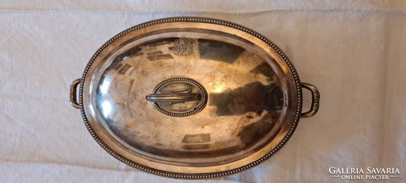 Silver-plated warmer, serving dish - old
