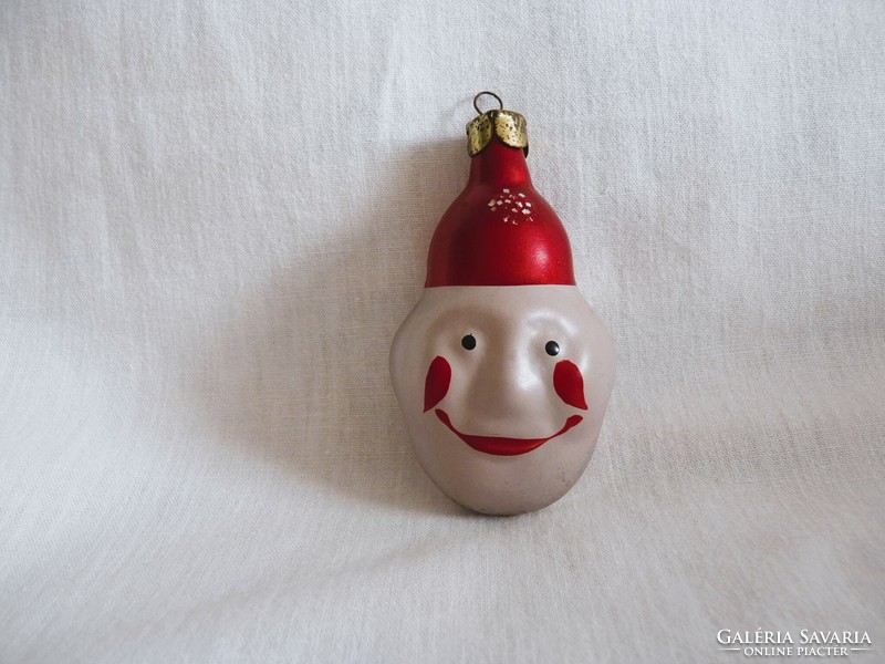 Old glass Christmas tree decoration - clown head!