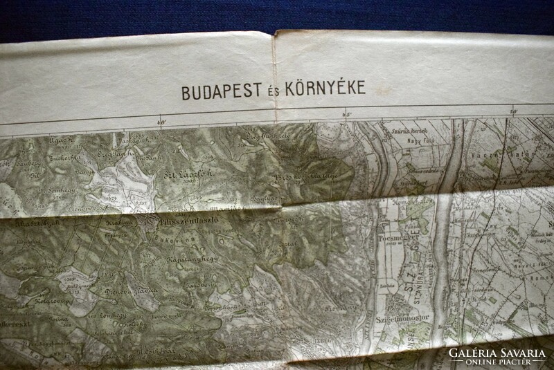 Map of Budapest and its surroundings, 1925, Hungarian royal state cartography, Eggenberger, chief commissioner