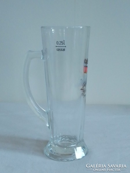 German eared millennium beer glass pitcher with harkelberg passau inscription, marked