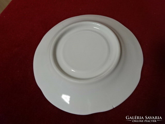 White tea cup coaster with a printed pattern, diameter 15.3 cm. Jokai.