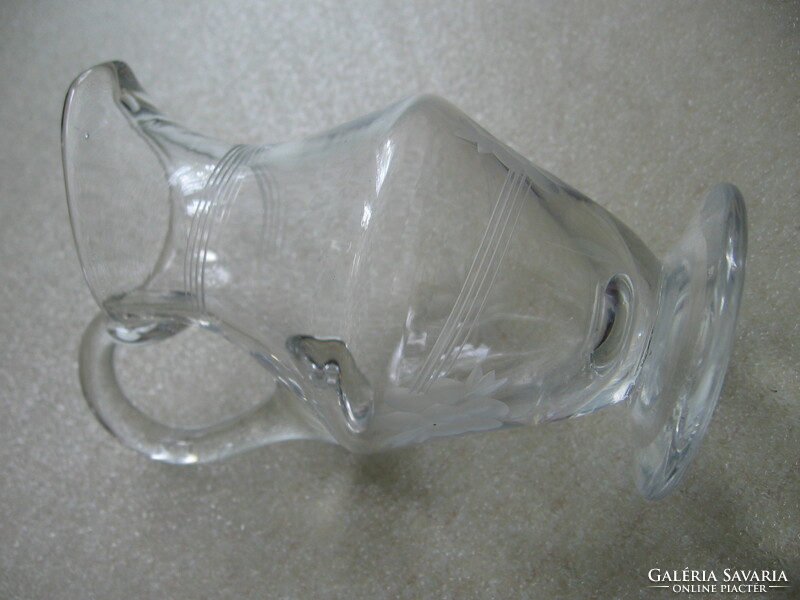 Small jug with polished crystal base