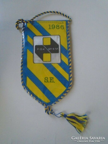 D202152 Futball - Magyaroszág Fok-Gyem.- HFC, (Hargita FC)  Ludens AFC - zászló 1986  - 140 x 75 mm