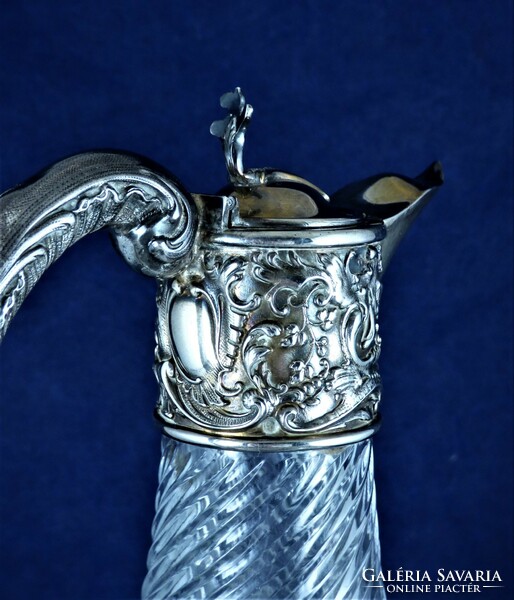 Dreamy, antique silver decanter, Paris, ca. 1880!!!