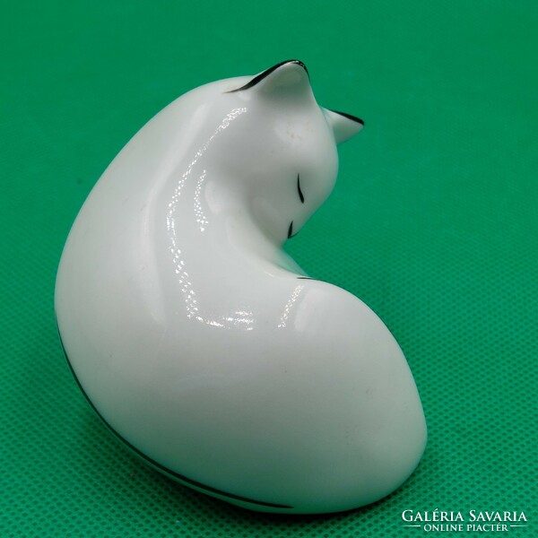 Ritka gyűjtői  Hollóházi  porcelán cica figura