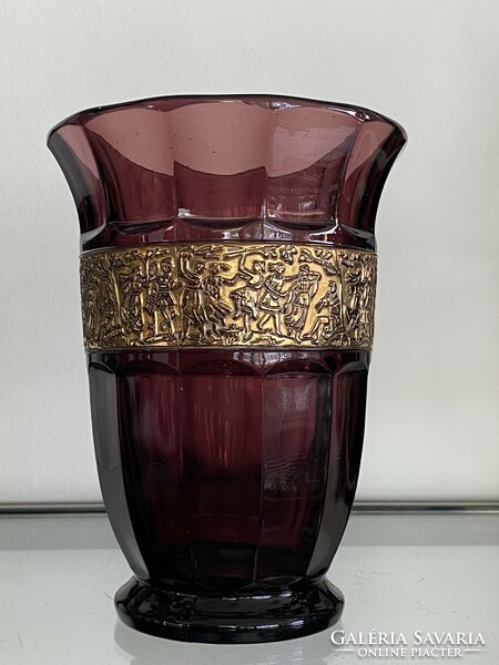 Artdeco August Walther üveg váza