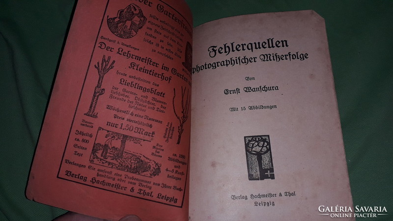 Antique end of the 19th century, rare German-language Gothic script small book teaching photography, according to the pictures