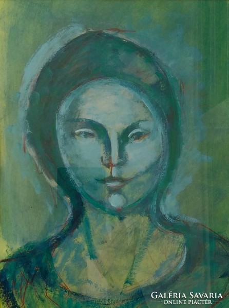 Éva Darmo: green portrait